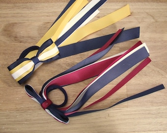Flat Streamer, Layered Bow flat Streamer, School Hair Tie, School Streamer