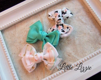 Boho set of Bows Hair Clips