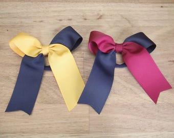 School Hair Bow, Cheer Bow, Ponytail Bows, School Hair Ties, Made to Order