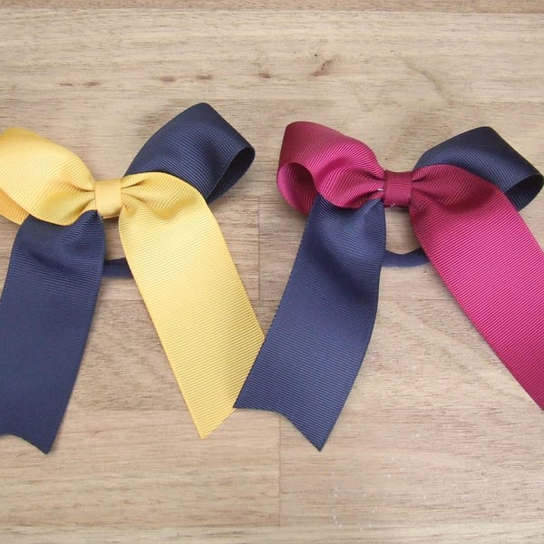 School Hair Bow, Cheer Bow, Ponytail Bows, School Hair Ties, Made to Order