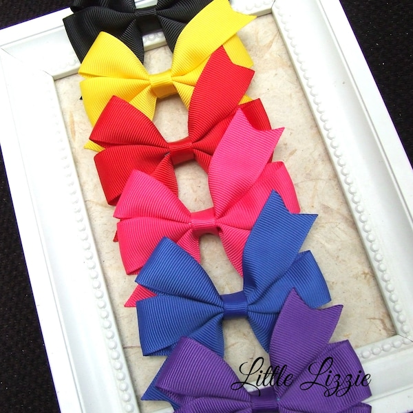 Classic Pinwheel Hair Bows, Hair Clips For Baby, BEST SELLER, Darks Hair Bow Clips, Toddler Girl, Girl Hair Clips, Teen Hair Clips