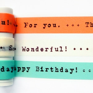 Colte "Happy birthday" washi tape set (1 metre per design, 3 metres in total)