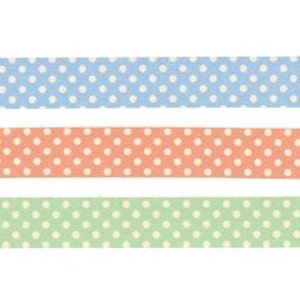 Classiky pastel dots washi tape set (1 metre per design, 3 metres in total)