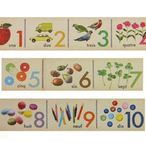MT Ex counting numbers chart wide washi tape sampler - 1 metre (3 ft)