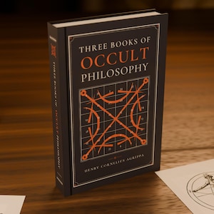Occult Grimoire Book, Three Books of Occult Philosophy by Agrippa, Collector's Edition, 1651 Translation, Hardcover and Paperback