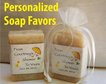 Baby Shower Favor - Party Favors - Personalized Party Favor - Baby Shower Favors - Soap Favors- Handmade Soap Favor- 4 oz.