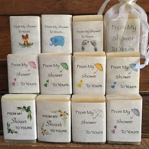 Baby Shower Favors soap party favors girl boy From my shower to yours unique baby shower favors 1 oz guest soaps image 1