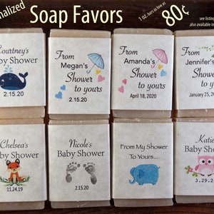 baby shower favors soap party favors personalized boy girl woodland fox bambi owl elephant mini guest soaps image 6