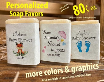 baby shower favors soap party favors personalized boy girl woodland fox bambi owl elephant mini guest soaps