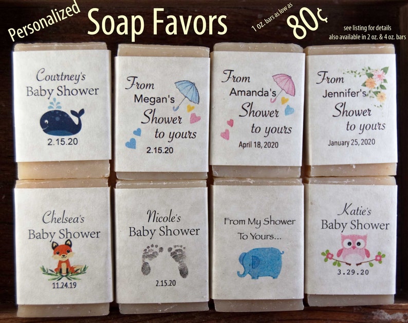 baby shower favors soap party favors personalized boy girl woodland fox bambi owl elephant mini guest soaps image 6