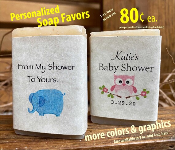 Elephant Birthday Personalized Thank You Gift Soap Favor Greenery Baby Shower Mini Bar Soap Baby Girl Elephant Baby Shower Favor Soap