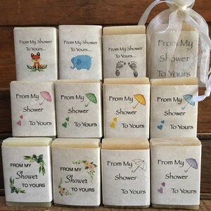 bridal shower favors soap from my shower to yours unique bridal shower favors rustic bridal shower favors DIY party favor gifts mini soaps image 9