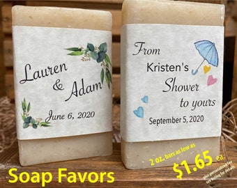 unique bridal shower favors soap favors party favors wedding favors personalized rustic soaps - 2 oz