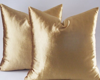 gold velvet pillow shams