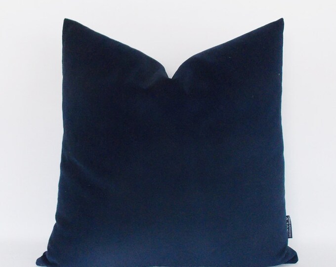 Federa Cuscino Velluto Navy 50x50 - Homey Cozy Ocean Blue, Morbida E Resistente - Solo Coperta