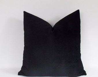 Black Velvet Pillow Cover: Cotton Decorative Throw Pillow