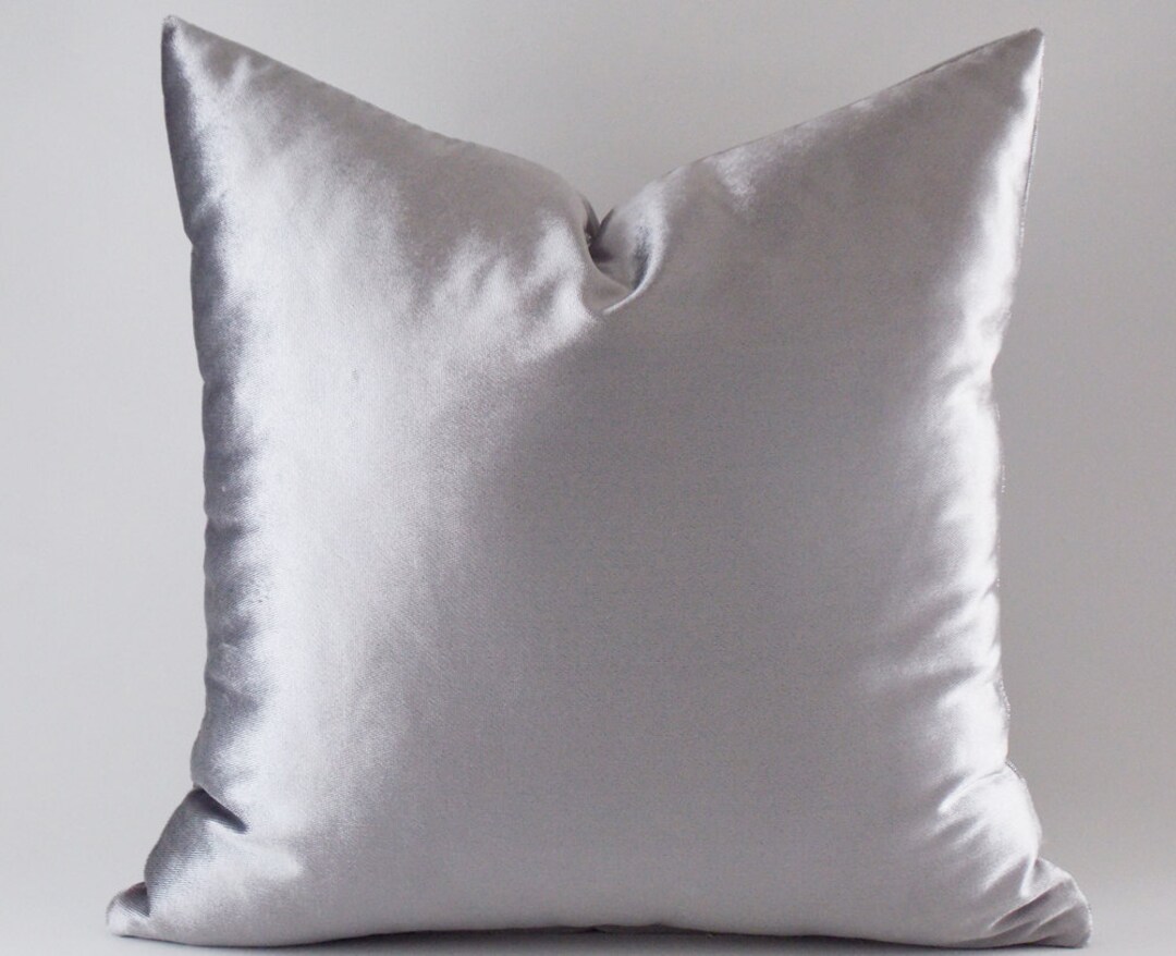 Velvet Silver Pillow Covers 12,14,16,18,20,22,24,26,28,30 Inches/silver