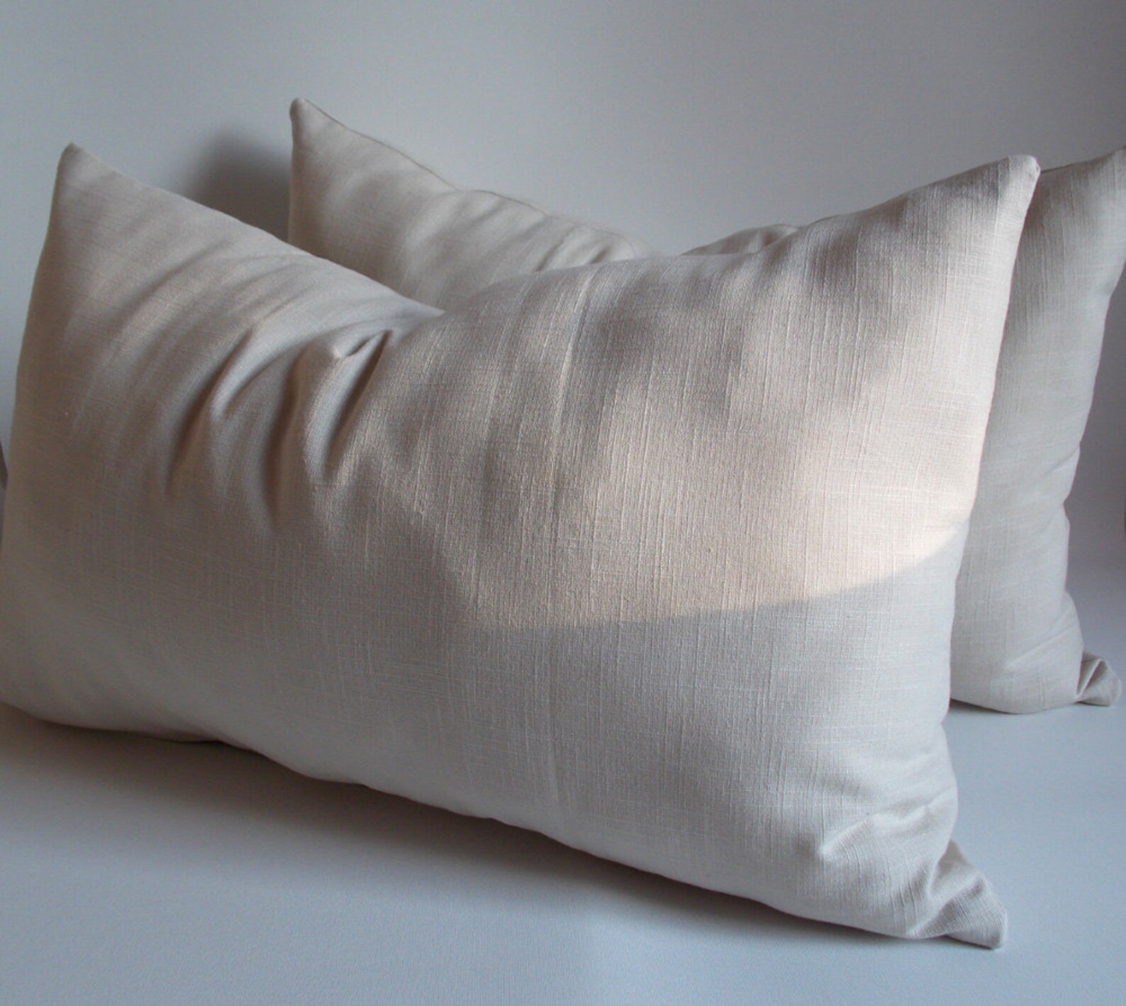 1 Pcs / Linen Natural Lumbar Pillow Decorative Pillow Etsy