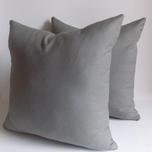 SET 2/Gray pillow cover, Gray Decorative pillow,Gray Throw pillow,Pillow cover,12,14,16,18,20,22,24,26,28,30 inches image 2