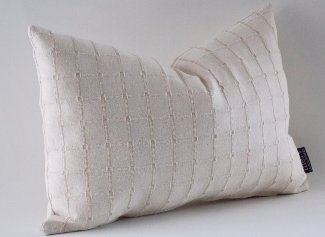 Natural Lumbar Pillow Cover / Decorative Natural Cotton Pillow Covers