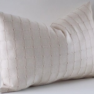 Natural Lumbar Pillow Cover / Decorative Natural Cotton Pillow Covers / Cream Throw Pillow, Couch for Pillow,Long Pillow, All Sizes