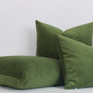 Velvet Green Pillow Cover / Decorative Velvet Pillow / Throw Green Pillow / Couch Velvet Pillows,Green Velvet All Sizes image 4