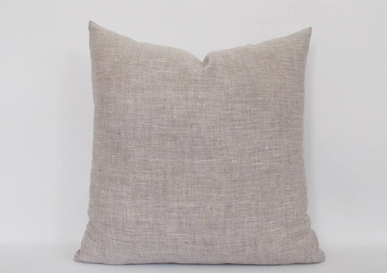 Natural Linen Pillow Cover Rav Linen Pure Linen Linen Throw pillow Decorative Pillow cover 12,14,16,18,20,22,24,26,28,30 inches