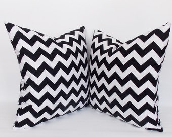 2 pcs Black White Chevron Decorative Pillow Cover,Throw pillow, Home Decorative Zig Zag Pillow, All Sizes12,14,16,18,20,22,24,26,28,30 inch