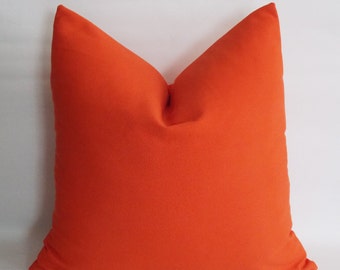 Solid Orange pillow, 12,14,16,18,20,22,24,26,28,30 inch, Decorative pillow,Throw pillow,Pillow cover  Cotton Canvas Blend