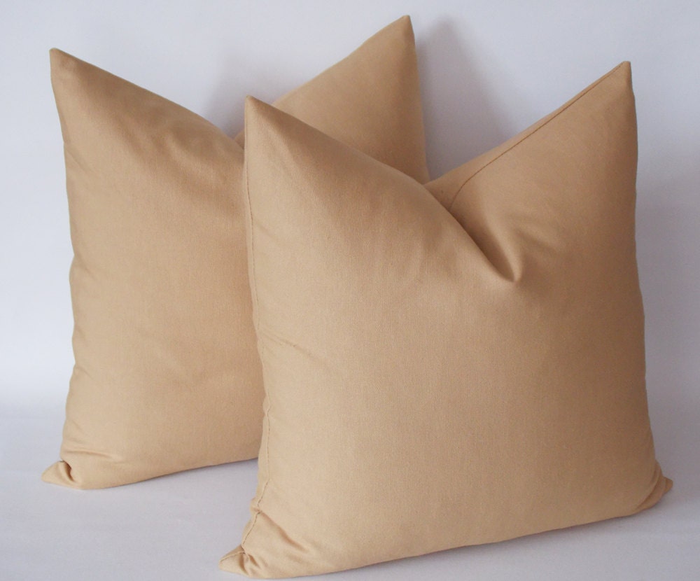 Set of 2 / Light Brown Pillow Decorative Throw Pillowpillow Etsy