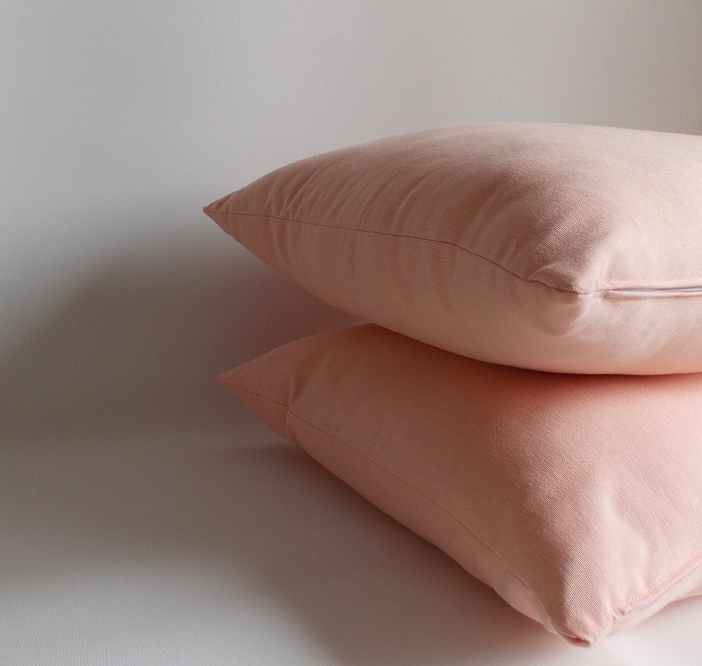 SET 2/salmon Decorative Pillow Throw Pillowpillow Cover Etsy