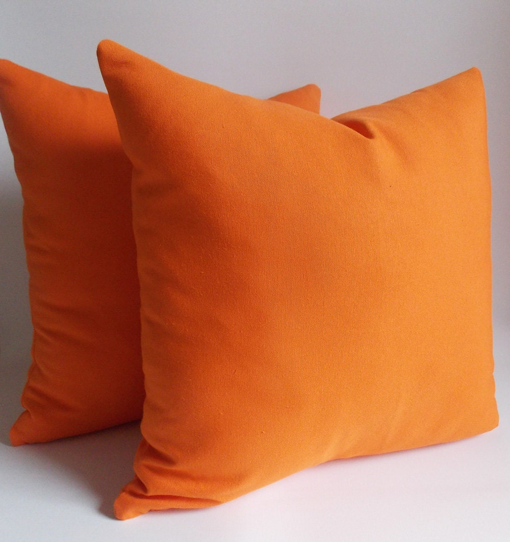 SET 2/Orange pillowDecorative pillowThrow pillowPillow Etsy