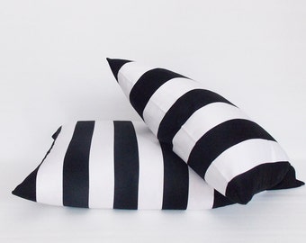 2 pcs Black White Striped Decorative Pillow Cover,Throw pillow, Home Decorative Striped Pillow, All Sizes12,14,16,18,20,22,24,26,28,30 inch
