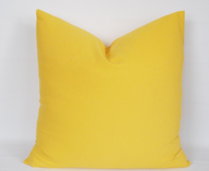 Solid Yellow Pillowdecorative Pillowthrow Pillowpillow Etsy