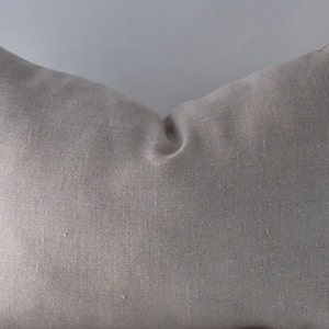 Natural Linen Lumbar Pillow Covers, Cushion Linen Cover, Decorative Lumbar Pillow Cover image 2