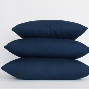 Navy Blue Linen Pillows,Decorative Throw Navy Linen Cushione Covers,All Sizes