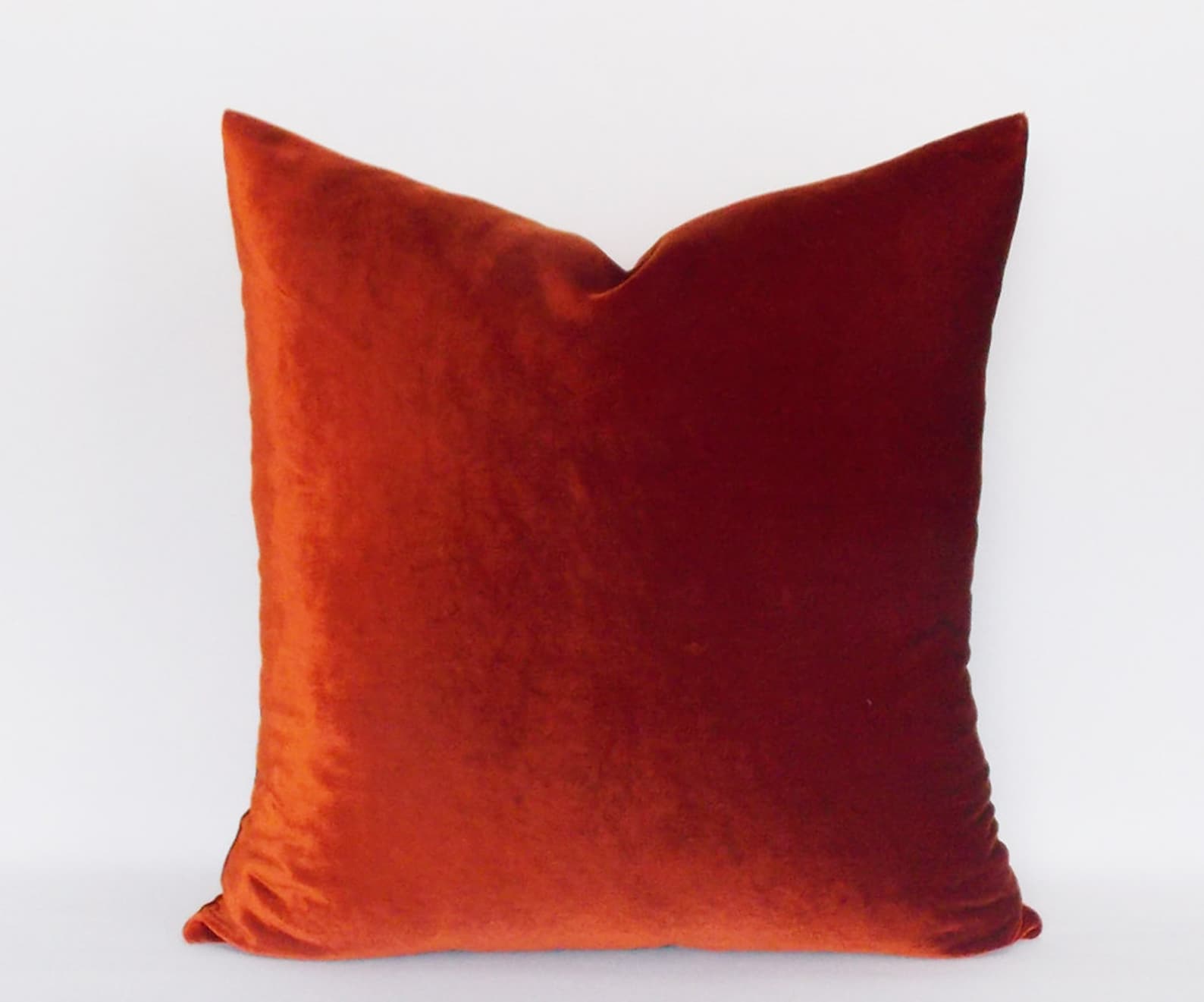 Velvet Solid Brick Red Pillow Covers / Decorative Velvet Etsy