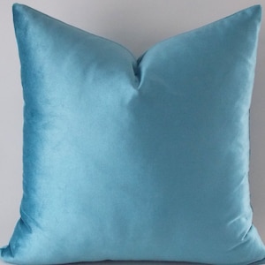 Capa de Almofada de Veludo Azul Metálico: Almofada Decorativa