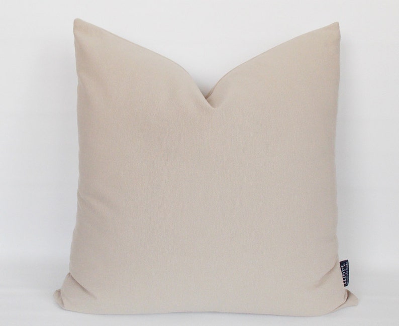 Beige pillow cover,Decorative pillow,Throw pillow,Pillow cover Cotton Canvas Blend, 12,14,16,18,20,22,24,26,28,30 inch image 4
