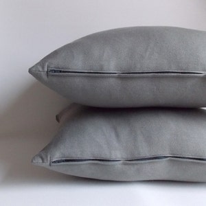 SET 2/Gray pillow cover, Gray Decorative pillow,Gray Throw pillow,Pillow cover,12,14,16,18,20,22,24,26,28,30 inches image 4