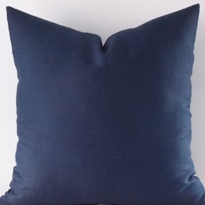 Navy Linen Pillow Cover / Navy Blue Cushion Cover / Decorative LinenThrow Pillow / Modern Pillow,12,14,16,18,20,22,24,26,28,30 inches