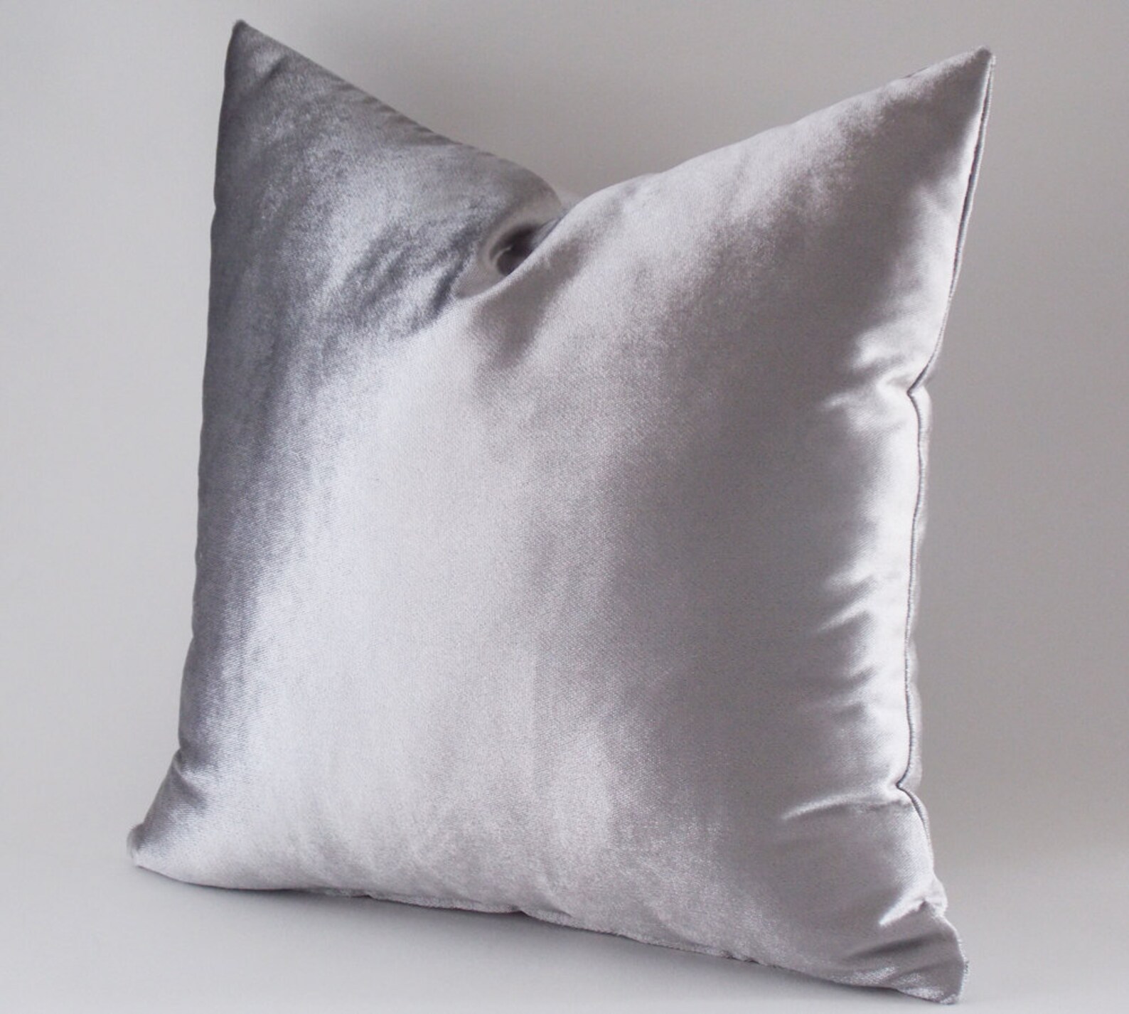 Velvet Silver Pillow Covers 12141618202224262830 Etsy