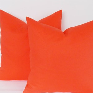 SET 2/ Solid Orange Throw pillow covers, Decorative pillow covers,Throw pillow,Pillow cover, 12,14,16,18,20,22,24,26,28,30 inches