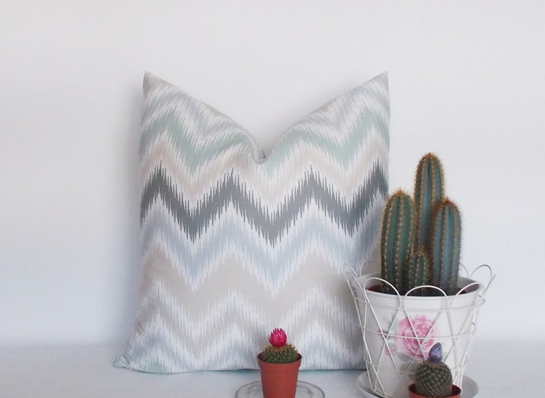 Decorative Pillow Cover, Zig Zag Throw Pillow, Chevron Throw Pillow Cover 16,18,20,22,24,26,28,30 inch Chevron Accent Pillows image 3