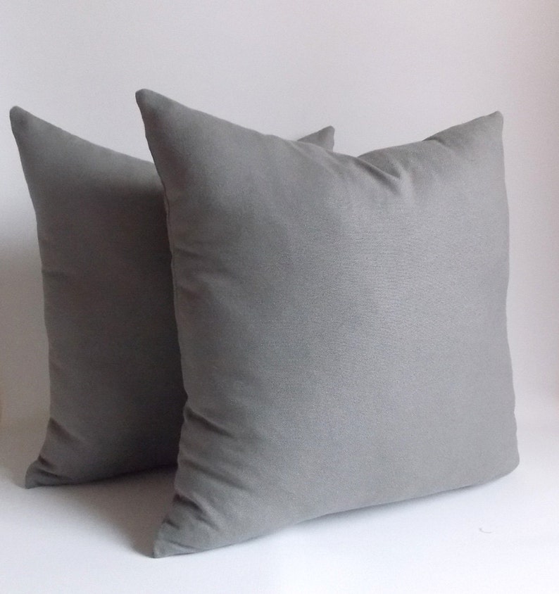 SET 2/Gray pillow cover, Gray Decorative pillow,Gray Throw pillow,Pillow cover,12,14,16,18,20,22,24,26,28,30 inches image 1