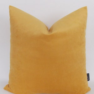 Luxury Velvet Mustard Pillow Cover / Solid Throw Pillow Cover / Decorative Mustard Velvet Cushion,12,14,16,18,20,22,24,26,28,30 inch