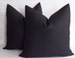 Set of 2 / Black Linen Pillow / Linen Pillow Cover / Decorative Linen Pillow / Throw Pillow Linen 12,14,16,18,20,22,23,24,26,28,30 