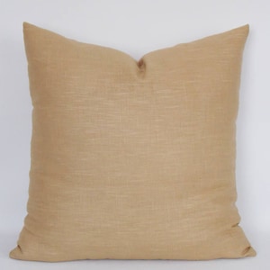 Natural Solid Beige Linen Pillow Cover / Cushion Linen Cover / Decorative Throw Pillow/Natural Linen Pillow, 16,18,20,22,24,26,28,30 inches