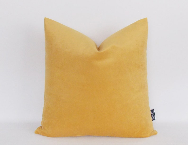 Mustard Velvet Cotton Pillow Cover / Throw Pillow Cover Etsy