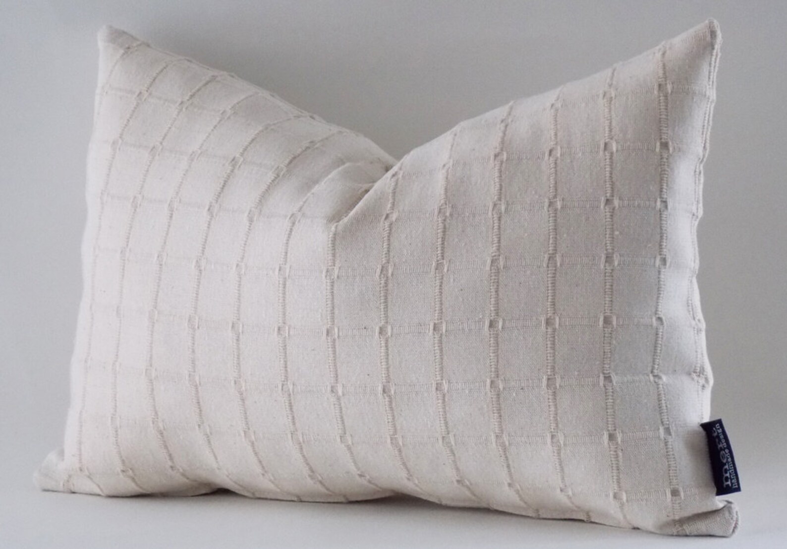 Natural Lumbar Pillow Cover / Decorative Natural Cotton Pillow Etsy